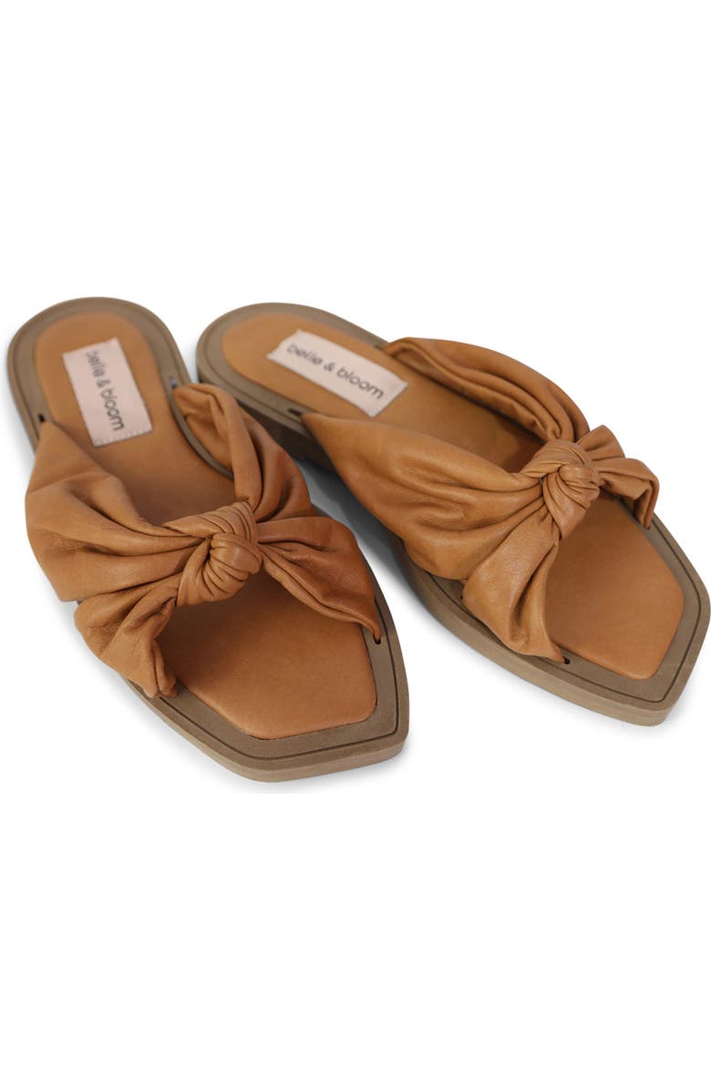 Belle & Bloom You & I Knot Detail Slides, Alternate, color, Brown