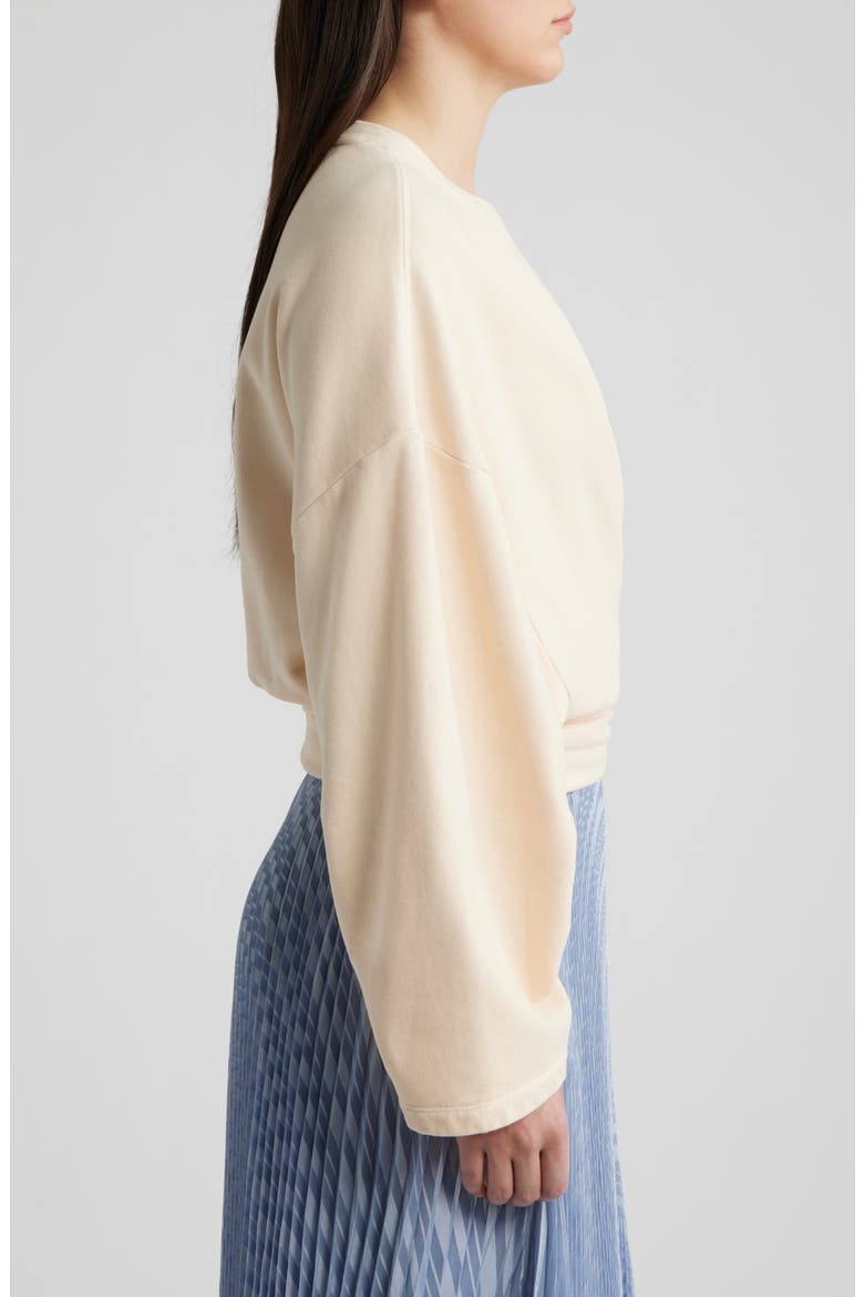Ewani Tie Waist Cotton Sweatshirt, Alternate, color, OPEN BGE