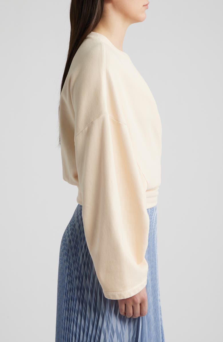 BOSS Orange Ewani Tie Waist Cotton Sweatshirt, Alternate, color,