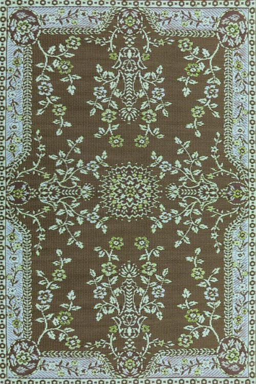 Mad Mats Garland Teal & Brown Outdoor Mat