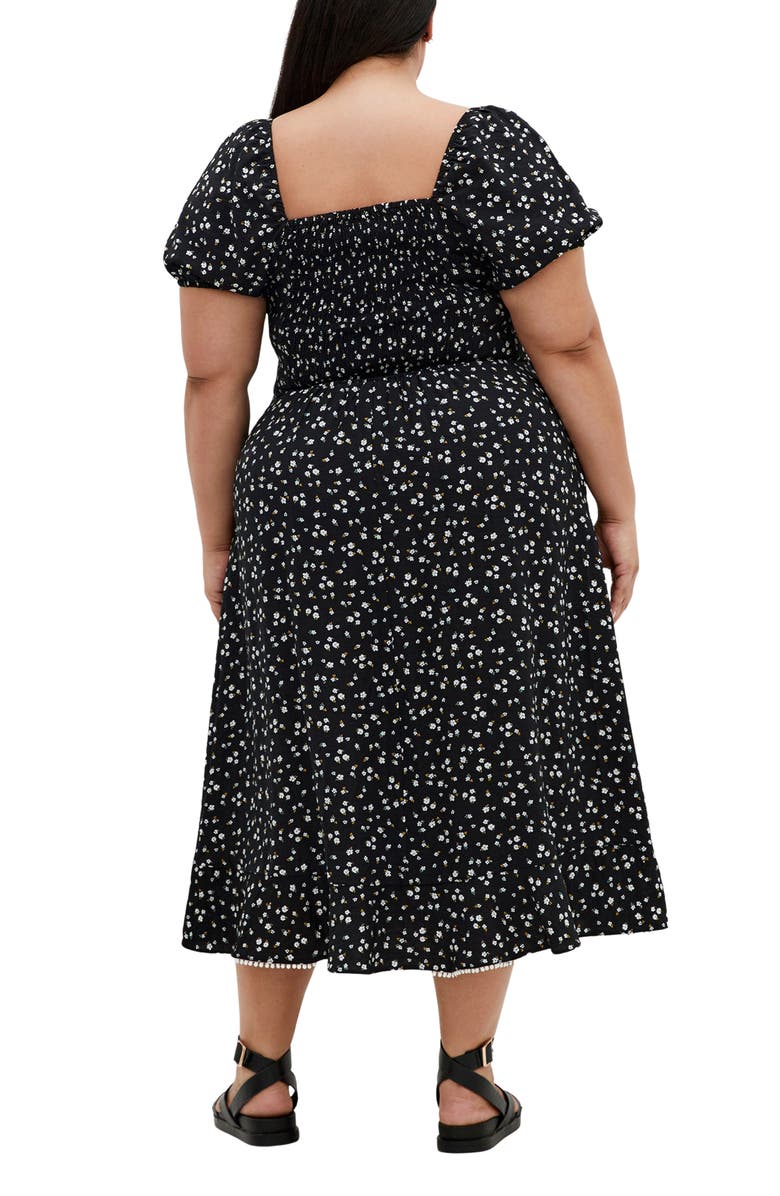 City Chic Dress Sky Floral Midi Dress, Alternate, color,