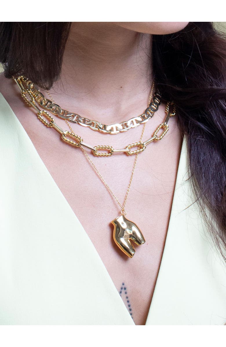 Outofoffice Female Body Pendant Necklace, Alternate, color, Gold