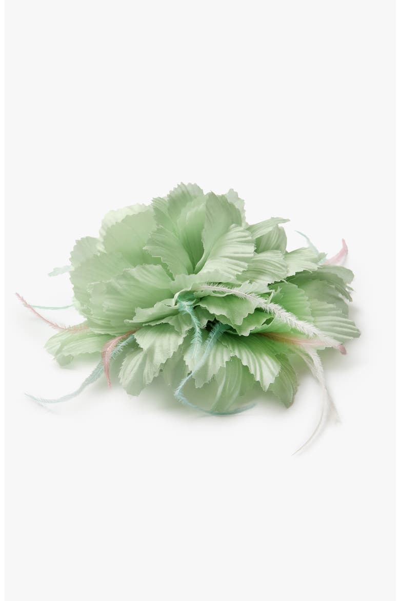 The Mint Chrysanthemum Duster Floral Brooch, Alternate, color, Mint