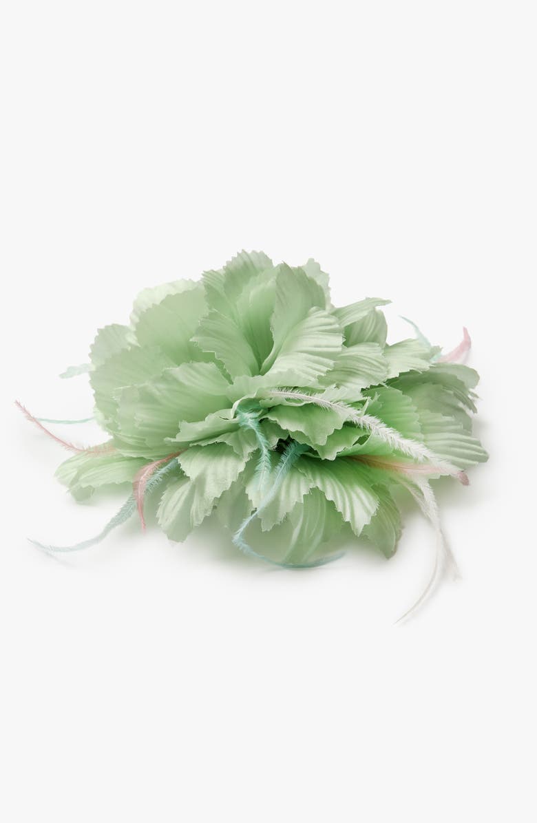 Helena Simon The Mint Chrysanthemum Duster Floral Brooch, Alternate, color, Mint