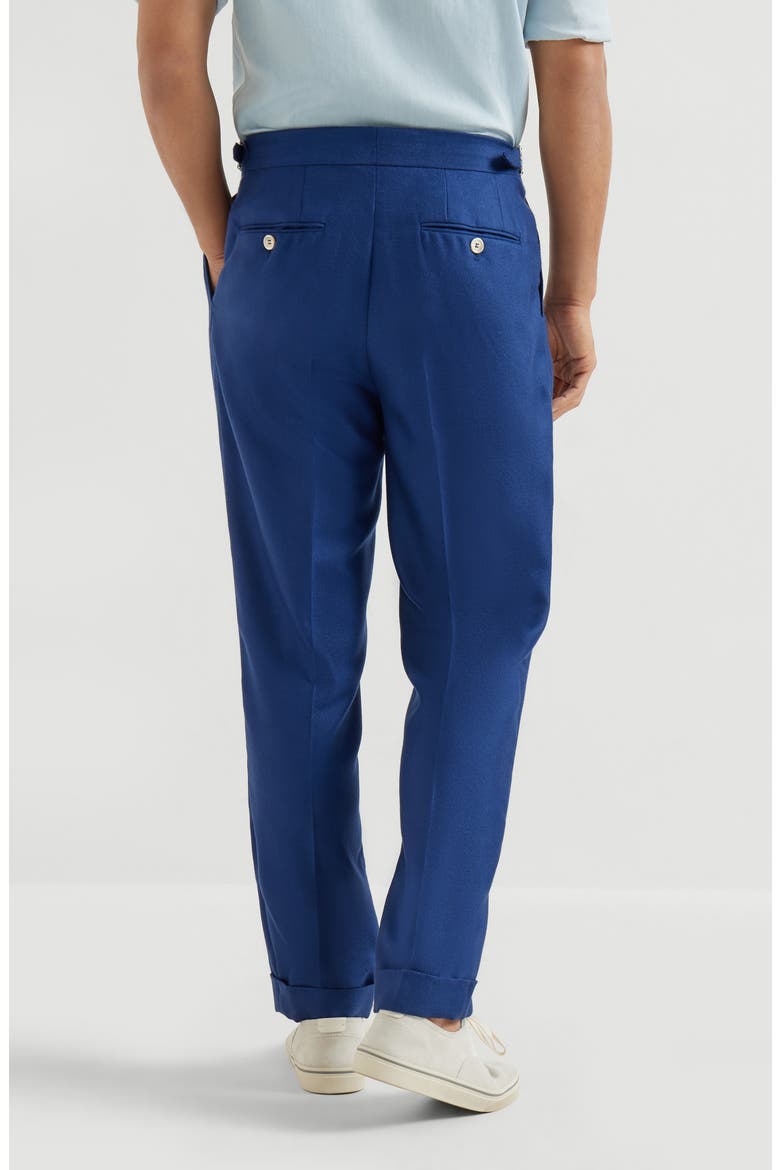 Cashmere and silk trousers, Alternate, color, Avio Blue