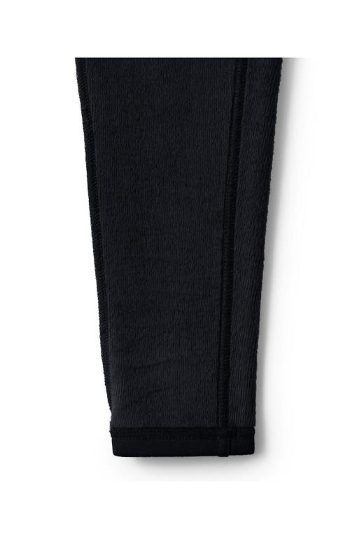 Lands' End High Rise Serious Sweats Fleece Lined Pocket Leggings In Black