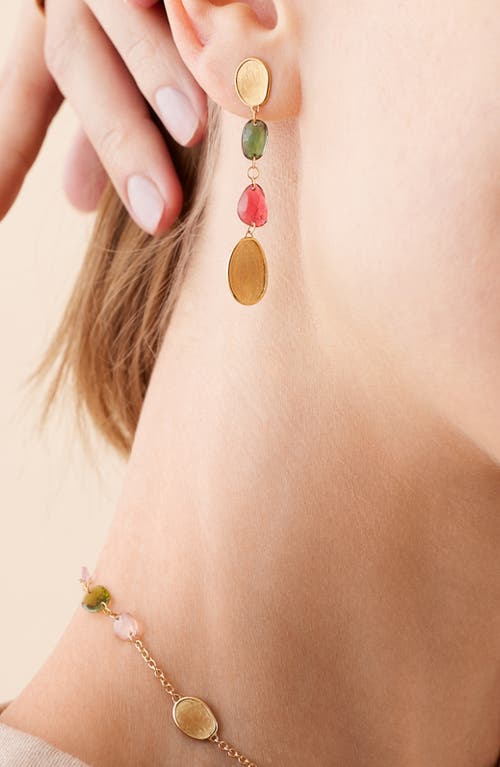 Marco Bicego Lunaria Color Drop Earrings In Gold