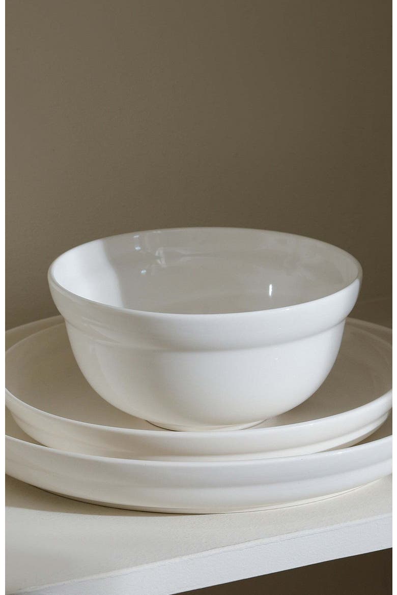 Virtuo Porcelain 24-Piece Dinnerware Set, Alternate, color, White