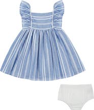 Pippa & Julie Kids' Terrie Stripe Chambray Dress
