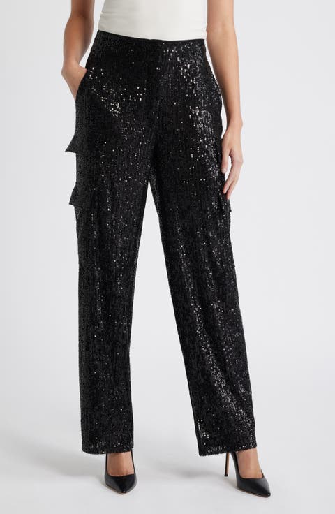Sequin Cargo Pants