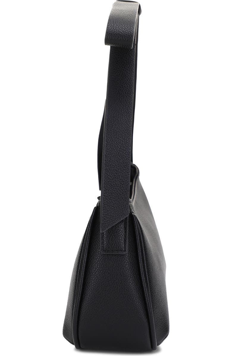 Mali + Lili Marissa Bow Vegan Leather Shoulder Bag, Alternate, color, Black