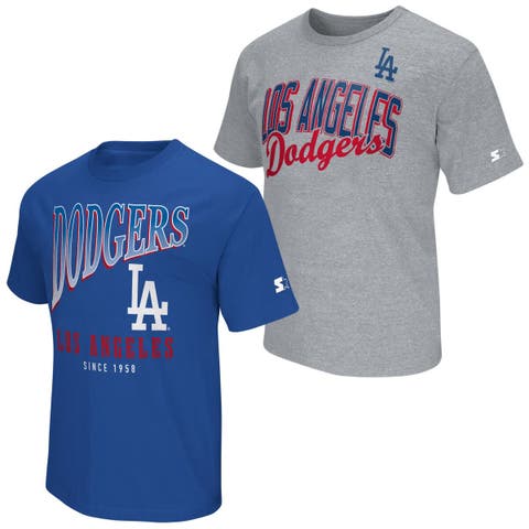 Men's Starter  Royal/Heather Gray Los Angeles Dodgers Two-Pack T-Shirt Set