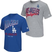 STARTER Men's Starter Royal/Heather Gray Los Angeles Dodgers Two-Pack T-Shirt Set