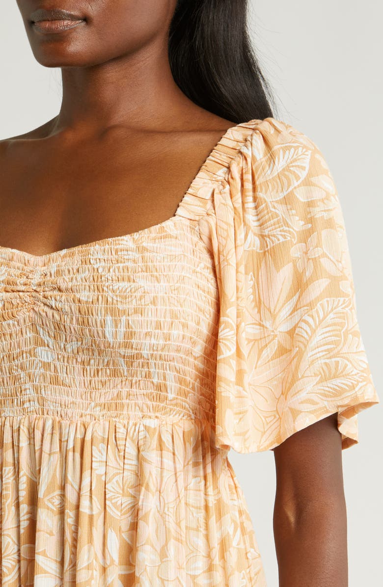 Roxy Golden Dawn Floral Minidress, Alternate, color, 