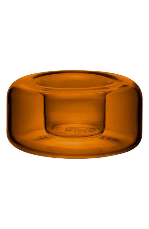 Happy Glass Votive Holder