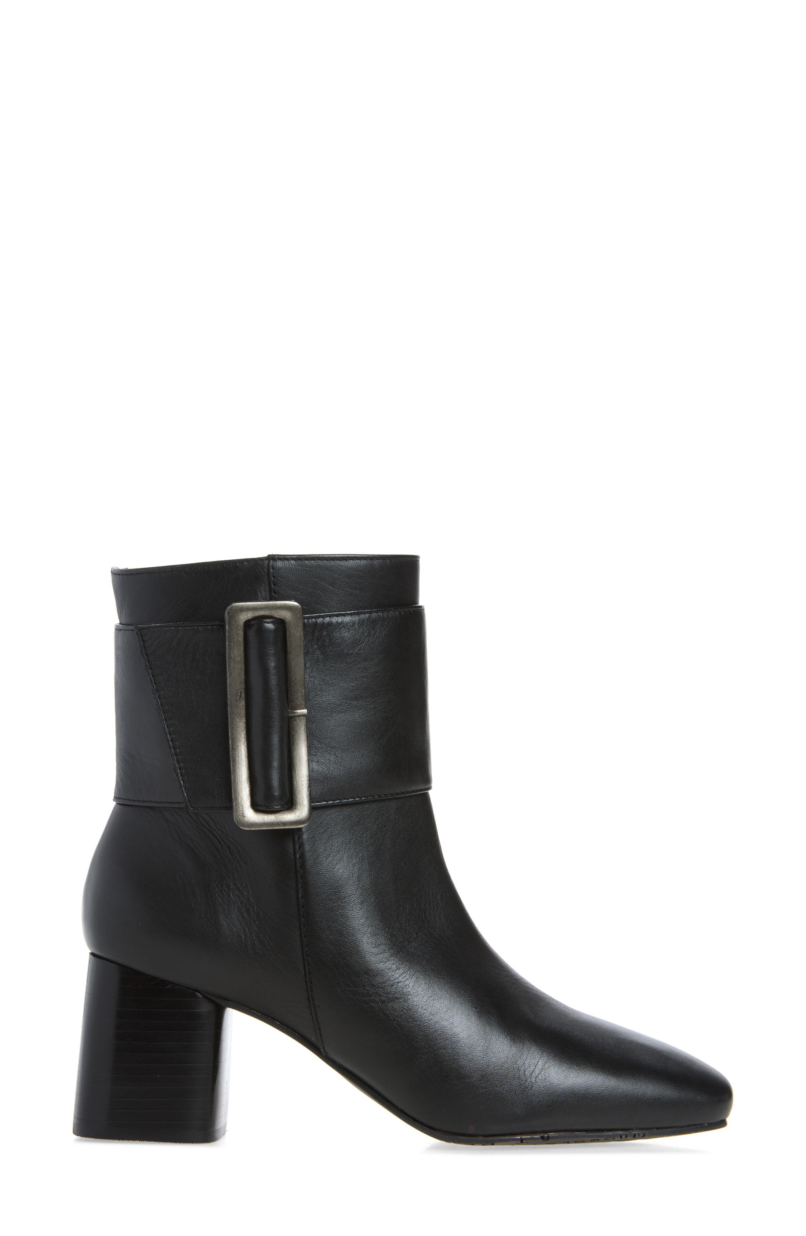Darsie Leather Bootie, Alternate, color, BLACK LEATHER
