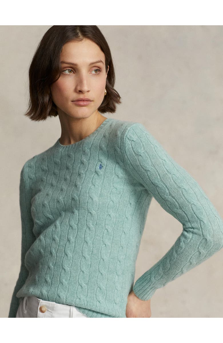Polo Ralph Lauren Julianna Wool & Cashmere Cable Knit Sweater, Alternate, color,