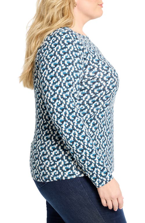 Nzt By Nic+zoe Print Top In Blue