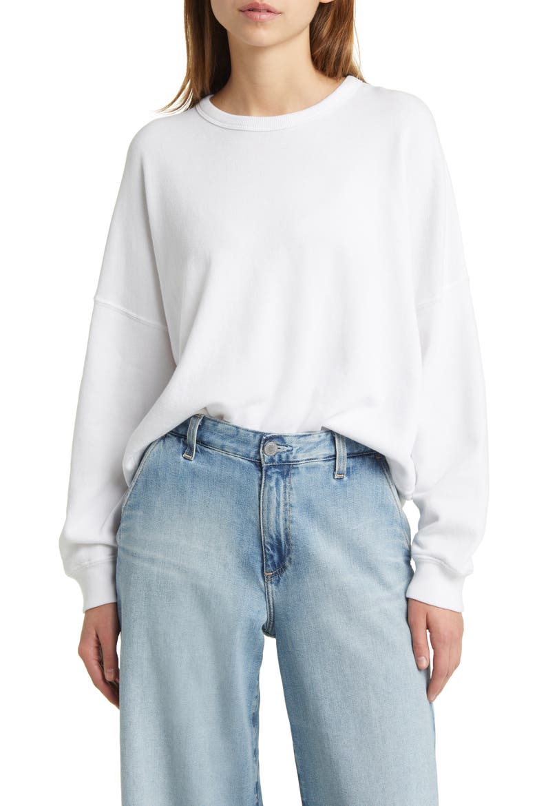 The Teammate Cotton Sweatshirt, Main, color, TRUE WHITE