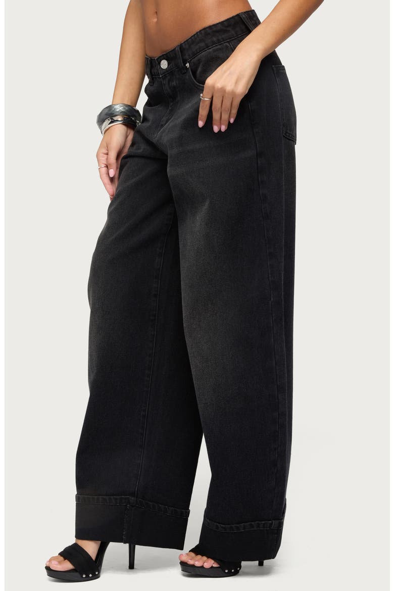 Kella Low Rise Baggy Jeans, Alternate, color, DENIM-BLACK