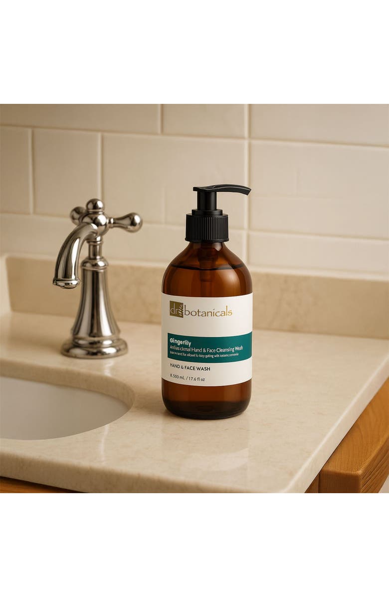 DR BOTANICALS Gingerlily Revitalising Hand & Face Cleansing Wash for Gentle Care 500ml, Alternate, color, White
