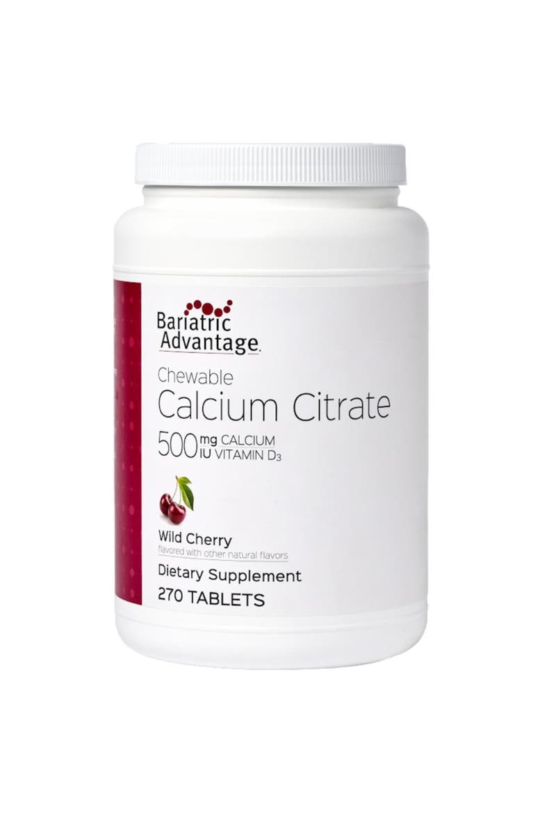 Calcium Citrate Chewable 500mg with Vitamin D3 Wild Cherry Flavor 270 Count, Main, color, None