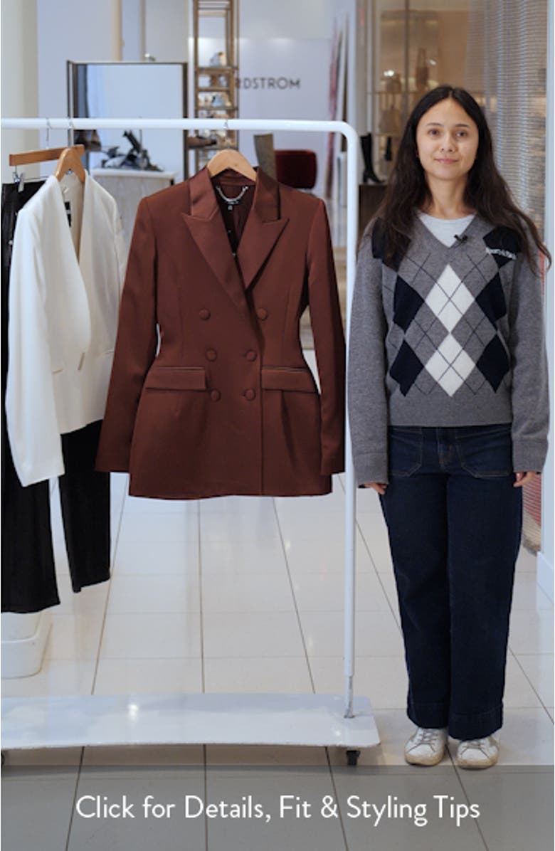 Monica Satin Blazer Minidress, sales video thumbnail