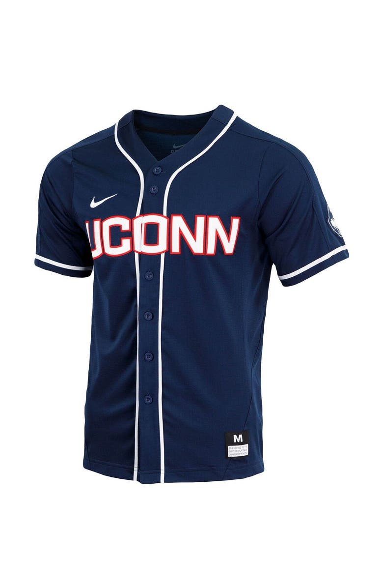 Nike Men's Nike Navy UConn Huskies Replica Full-Button Baseball Jersey, Alternate, color, Navy