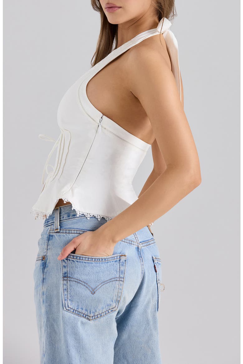 Elana Halter Top, Alternate, color, WHITE