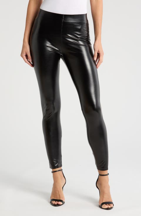 Faux Leather High Waist Leggings