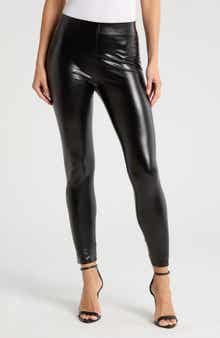 Hue Faux Leather High Waist Leggings