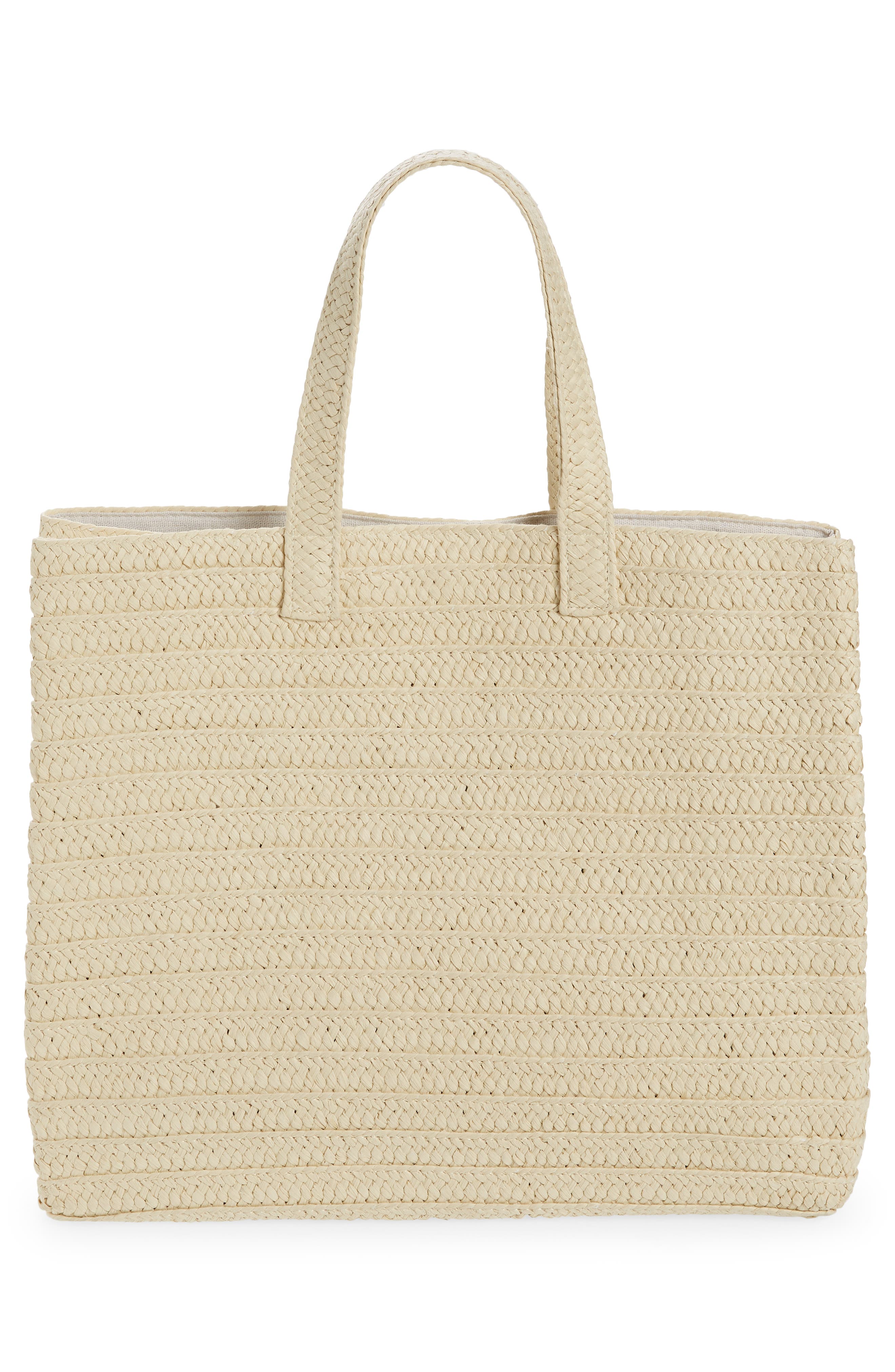 Resting Beach Face Straw Tote, Alternate, color, NATURAL/ TURQUOISE