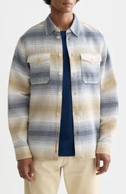 Scotch & Soda Stripe Woven Waffle Button-Up Shirt