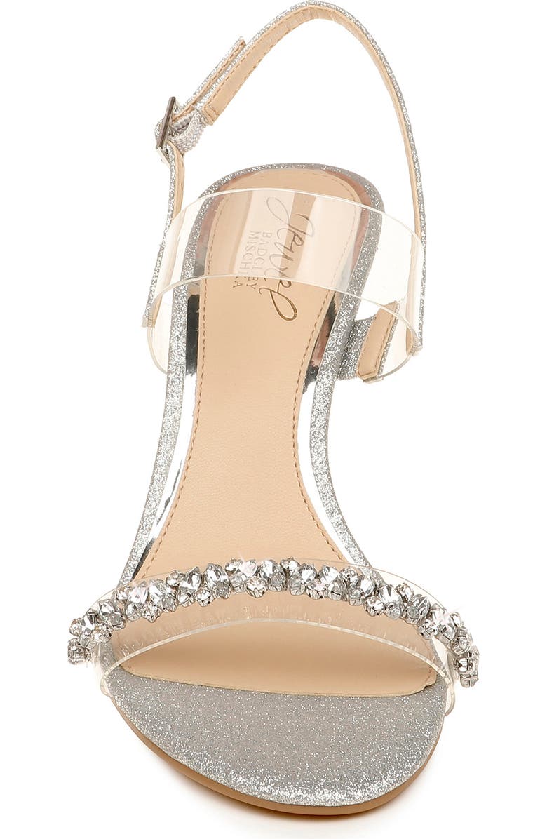 Jewel Badgley Mischka Fairwell Crystal Clear Strap Sandal, Alternate, color,