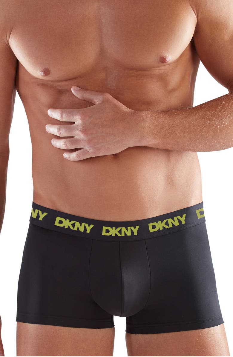 DKNY 3-Pack Ultralight Microfiber Mesh Trunks, Main, color,