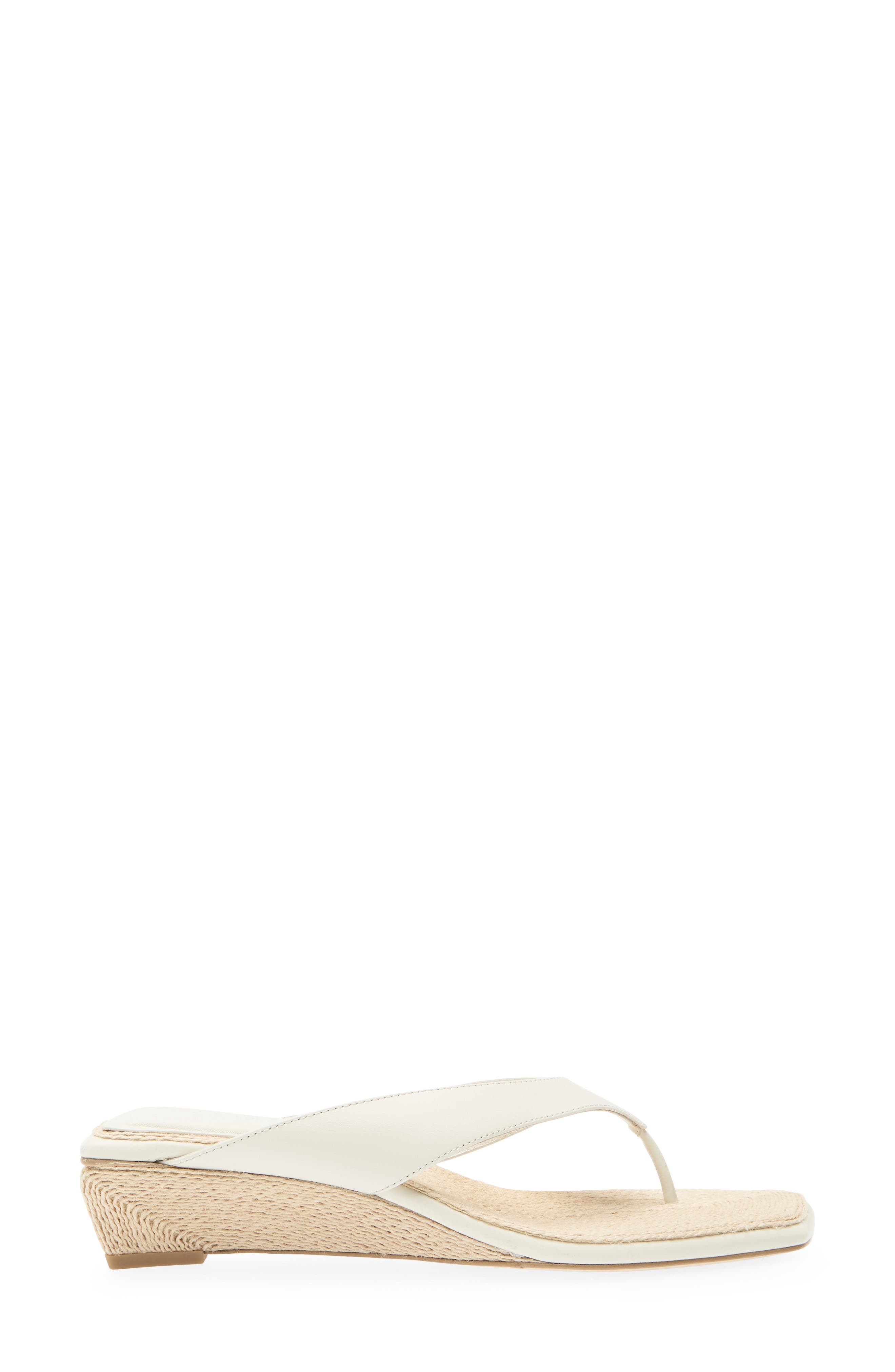 Jo Espadrille Wedge Flip Flop, Alternate, color, WHITE