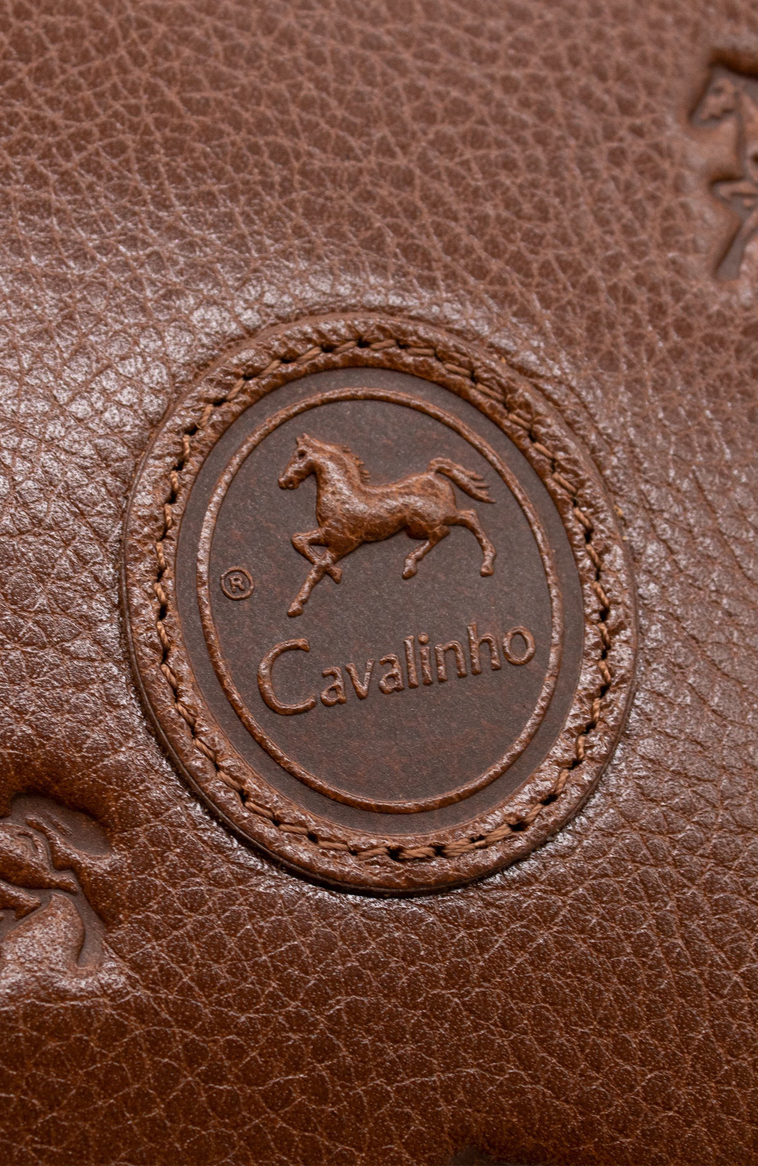 Cavalo Lusitano Embossed Leather Handbag 480, Alternate, color, Camel Brown