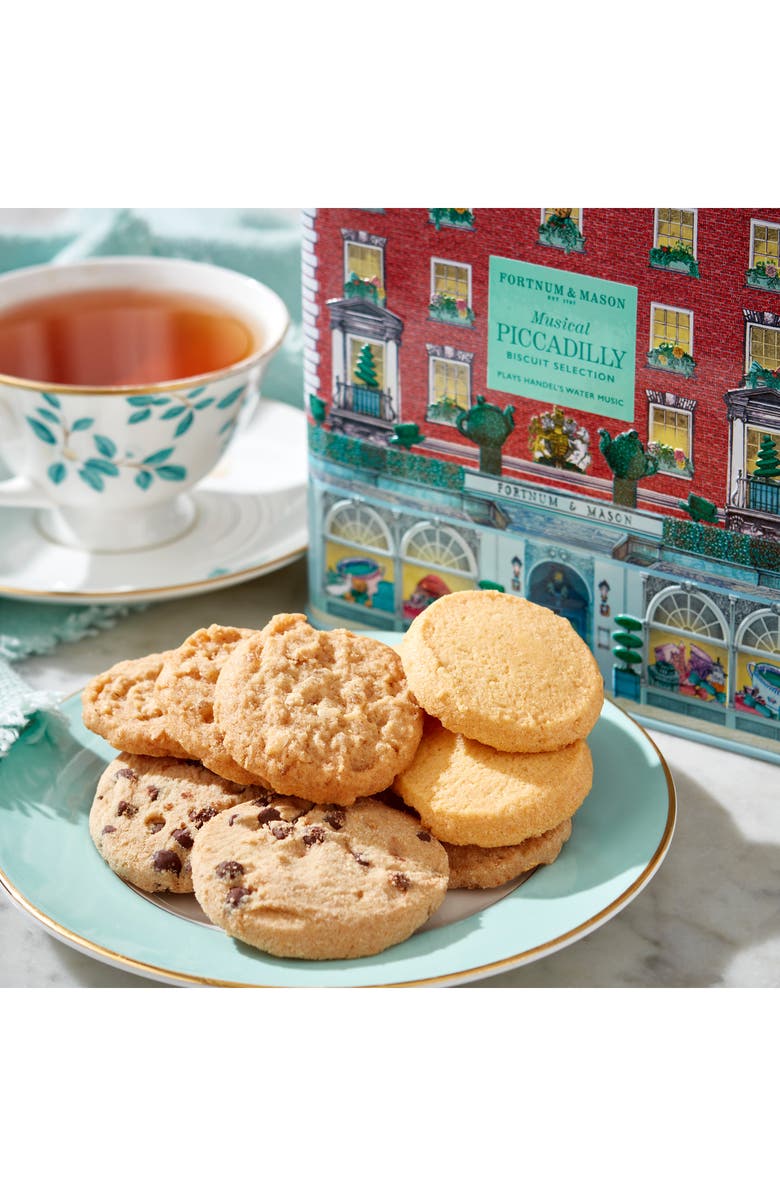 Fortnum & Mason Piccadilly Musical Biscuit Tin, Alternate, color, Multi