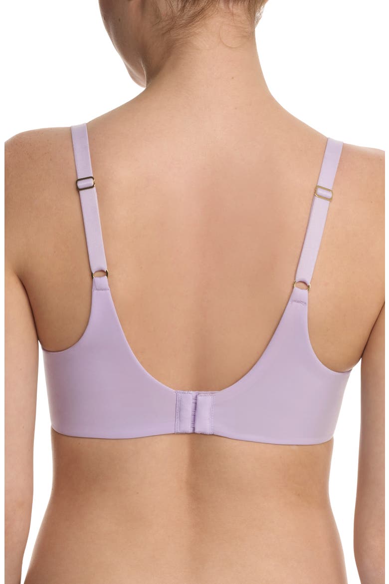 Love Lace Back Smoothing Plunge T-Shirt Bra, Alternate, color, PURPLE PEARL/ PEACH WHIP