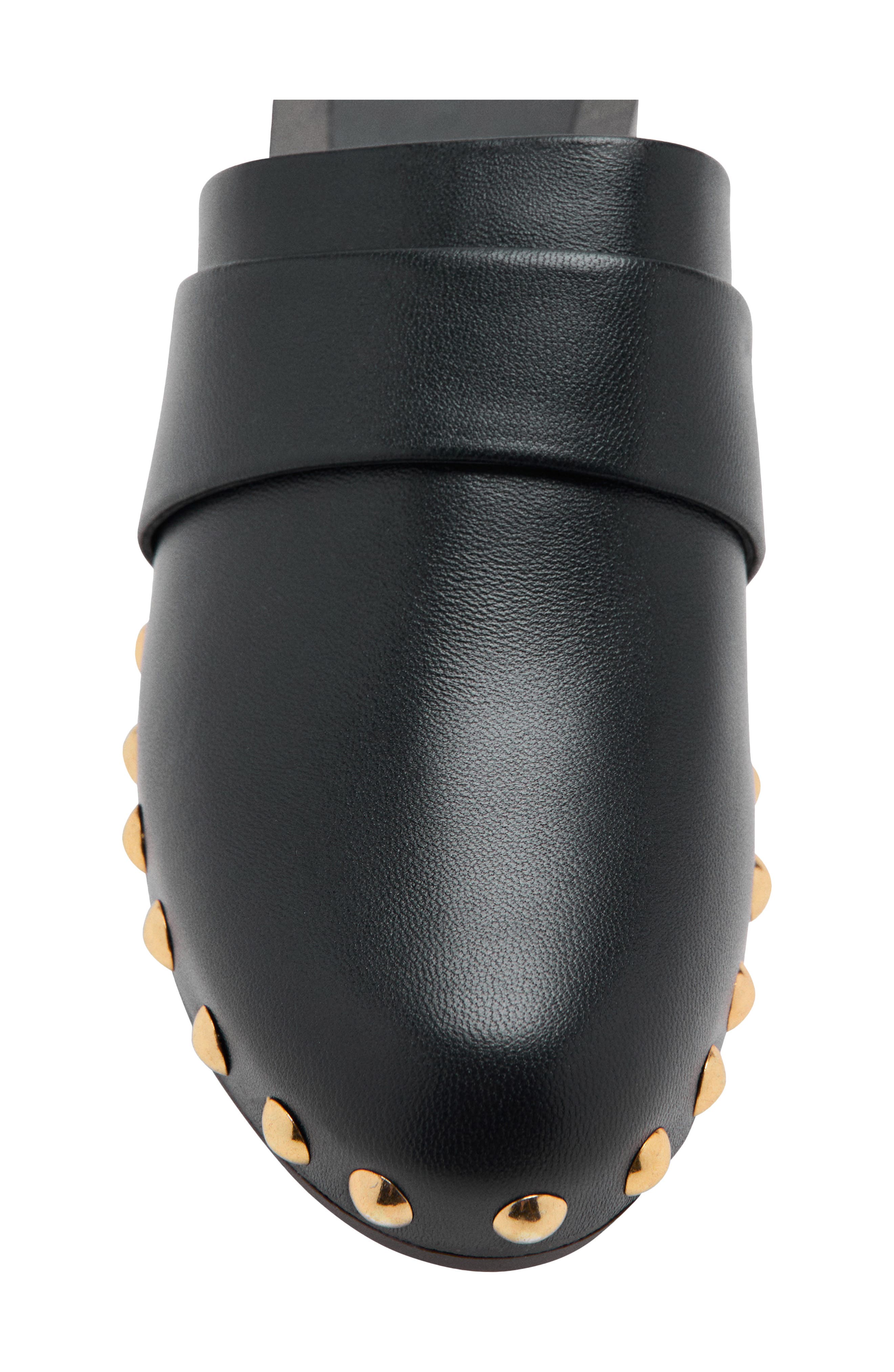 Studded Leather Clog, Alternate, color, BLACK