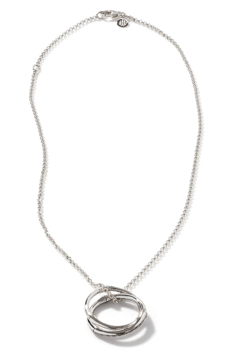 John Hardy Bamboo Lava Interlocking Pendant Necklace, Alternate, color, 