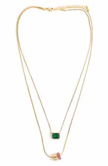 Panacea Crystal Layered Pendant Necklace