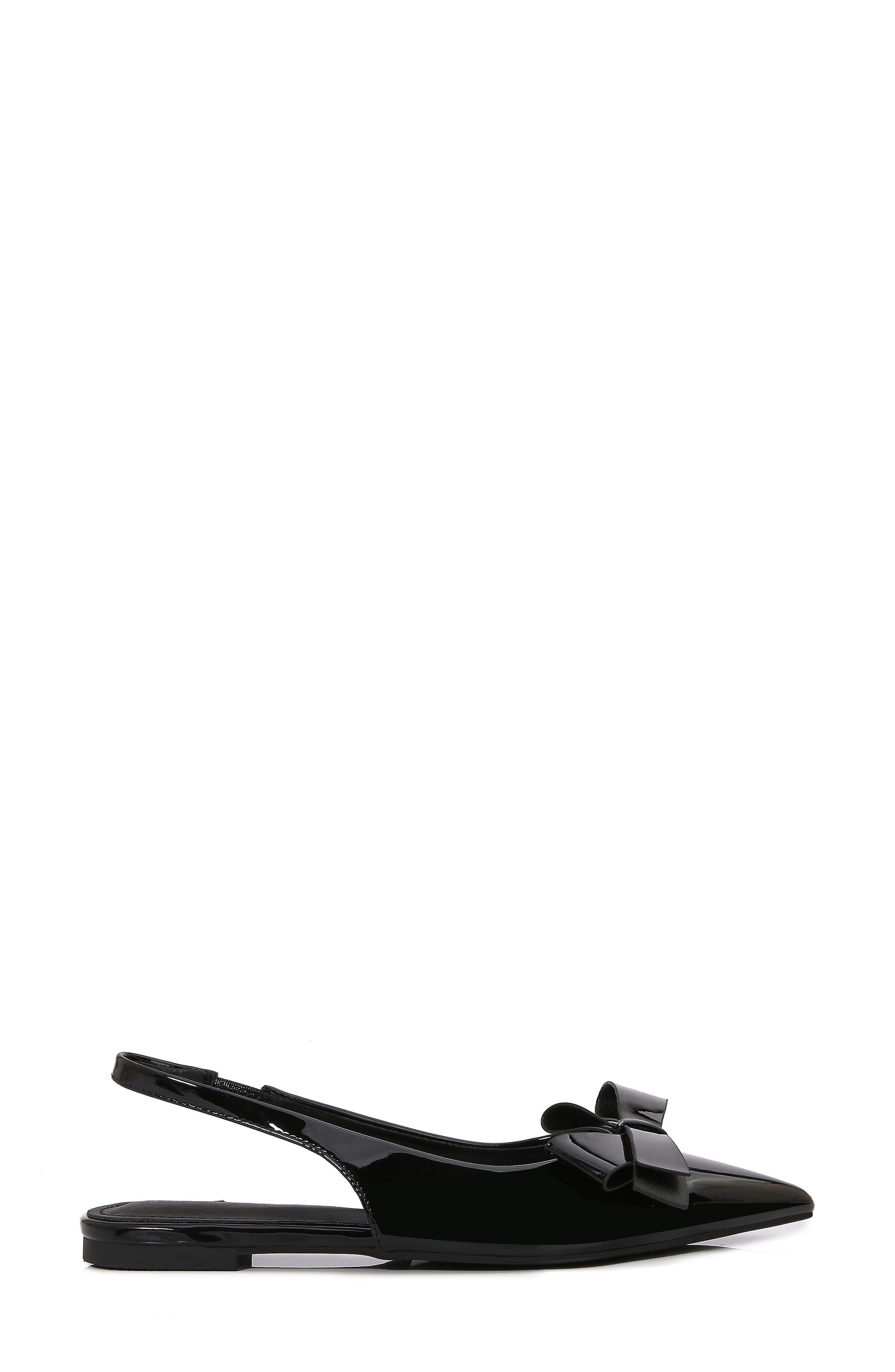 BERNESS Bow Slingback Flat, Alternate, color, Black