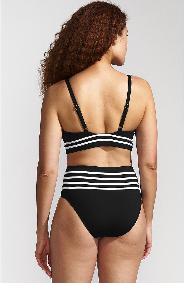 Lands' End V-Neck Underwire Tankini Top, Alternate, color, 