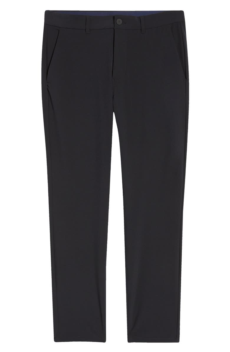 Mizzen+Main Helmsman Slim Fit Flat Front Golf Pants, Alternate, color, Black Solid