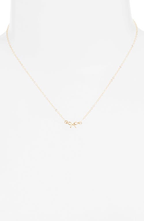 Set & Stones Maggie Bow Pendant Necklace In Gold