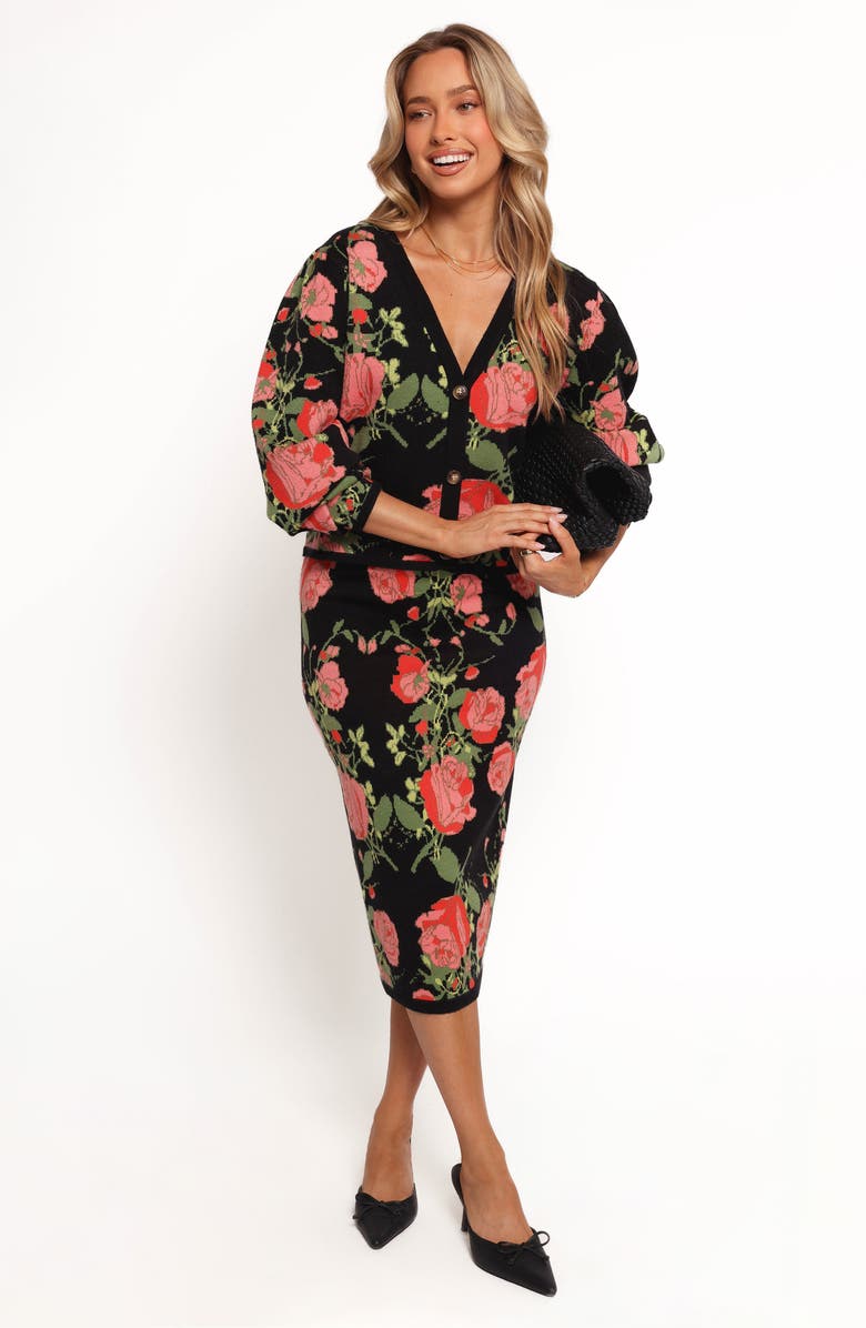 Petal & Pup Reeva Floral Jacquard Cardigan, Alternate, color, 