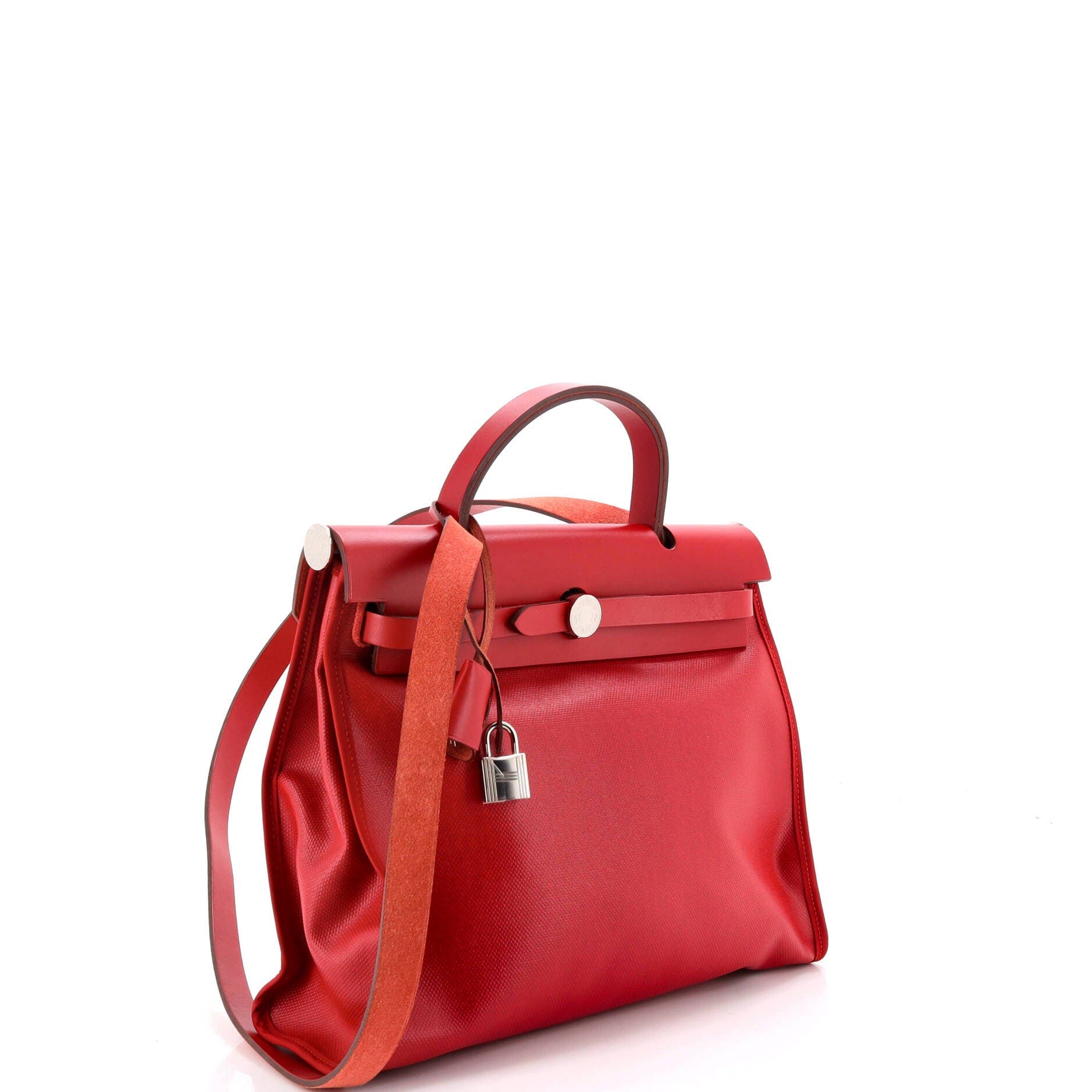 Herbag Zip Berline Vache Canvas and Leather 31, Alternate, color, Red
