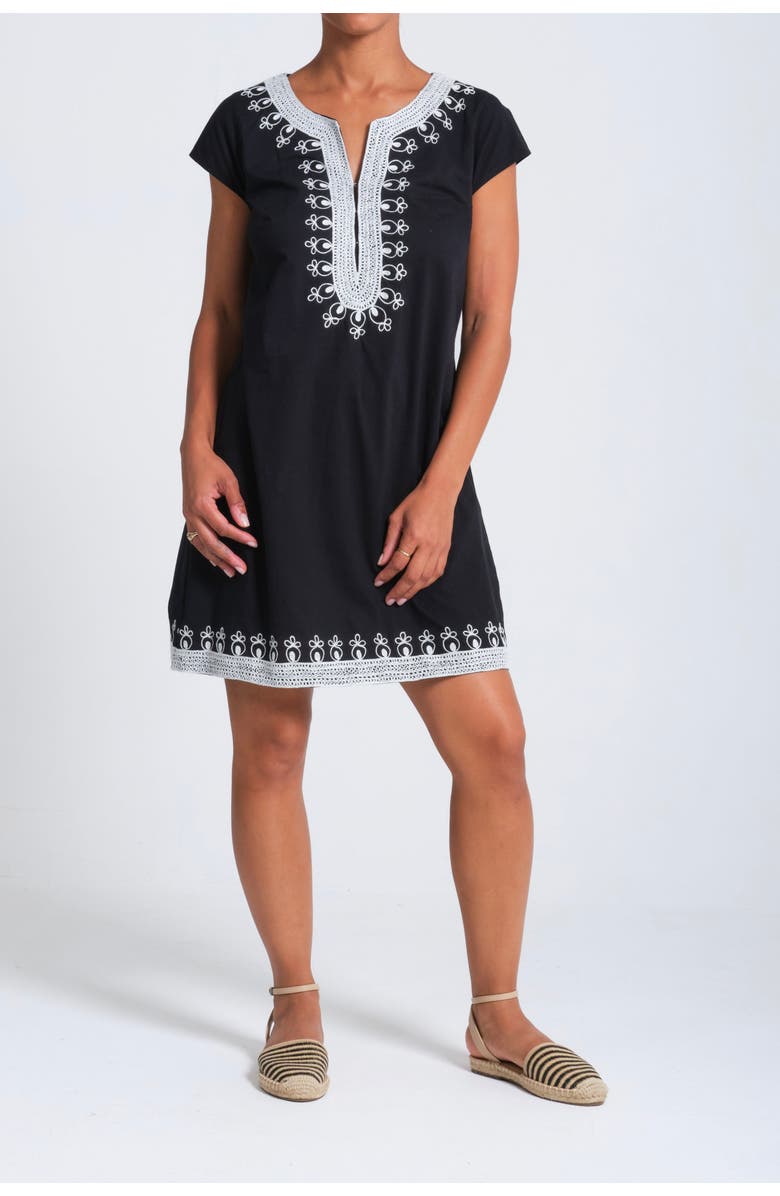 Calypso St. Barth Rowena Tunic, Alternate, color, Black