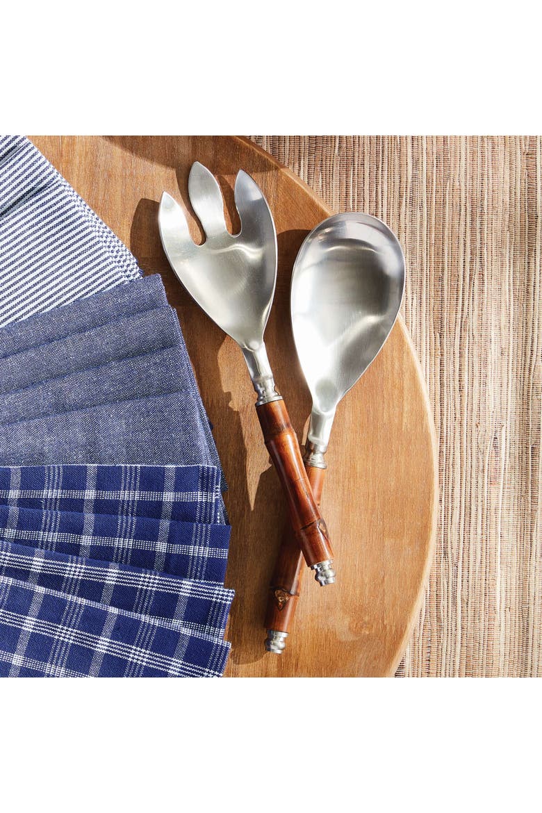 Barclay Butera Keystone Salad Servers Set Of 2, Alternate, color, Brown